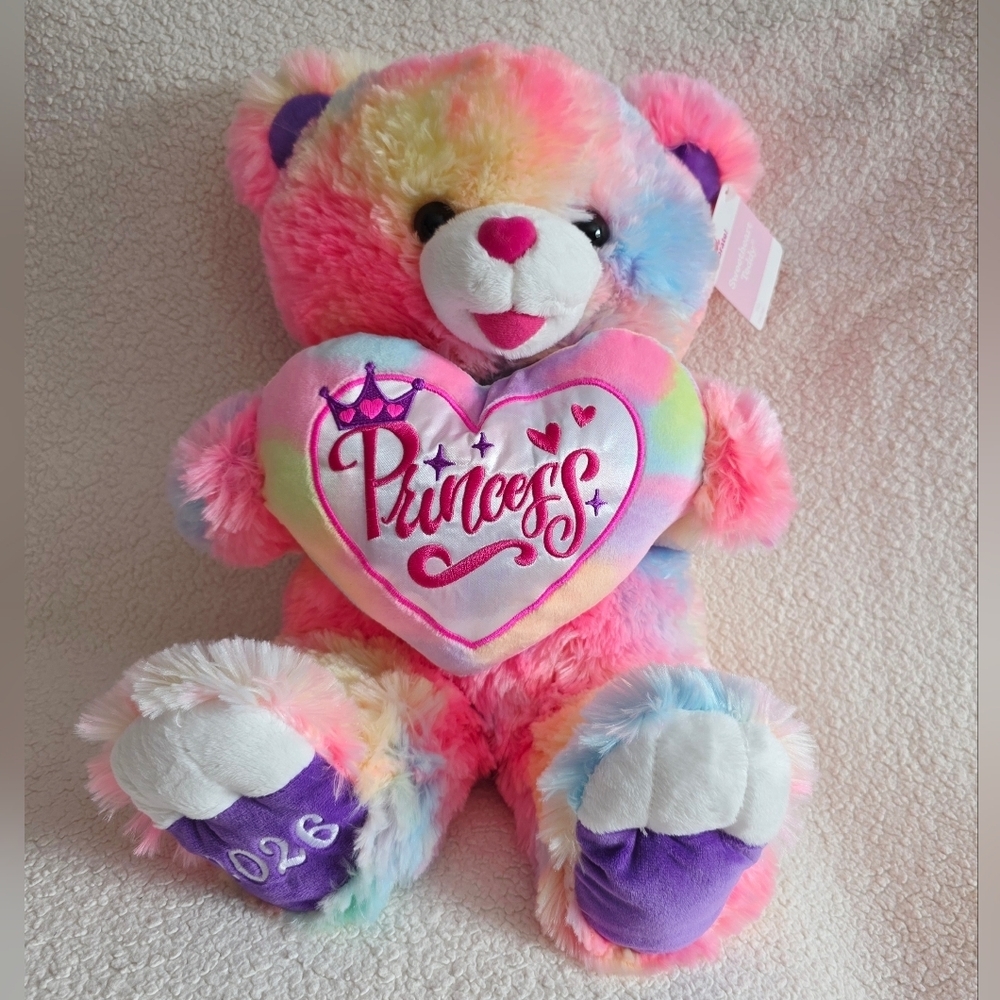 NWT Large 21" Sweetheart Princess Rainbow Teddy Bear Plush, Valentine's day 2026